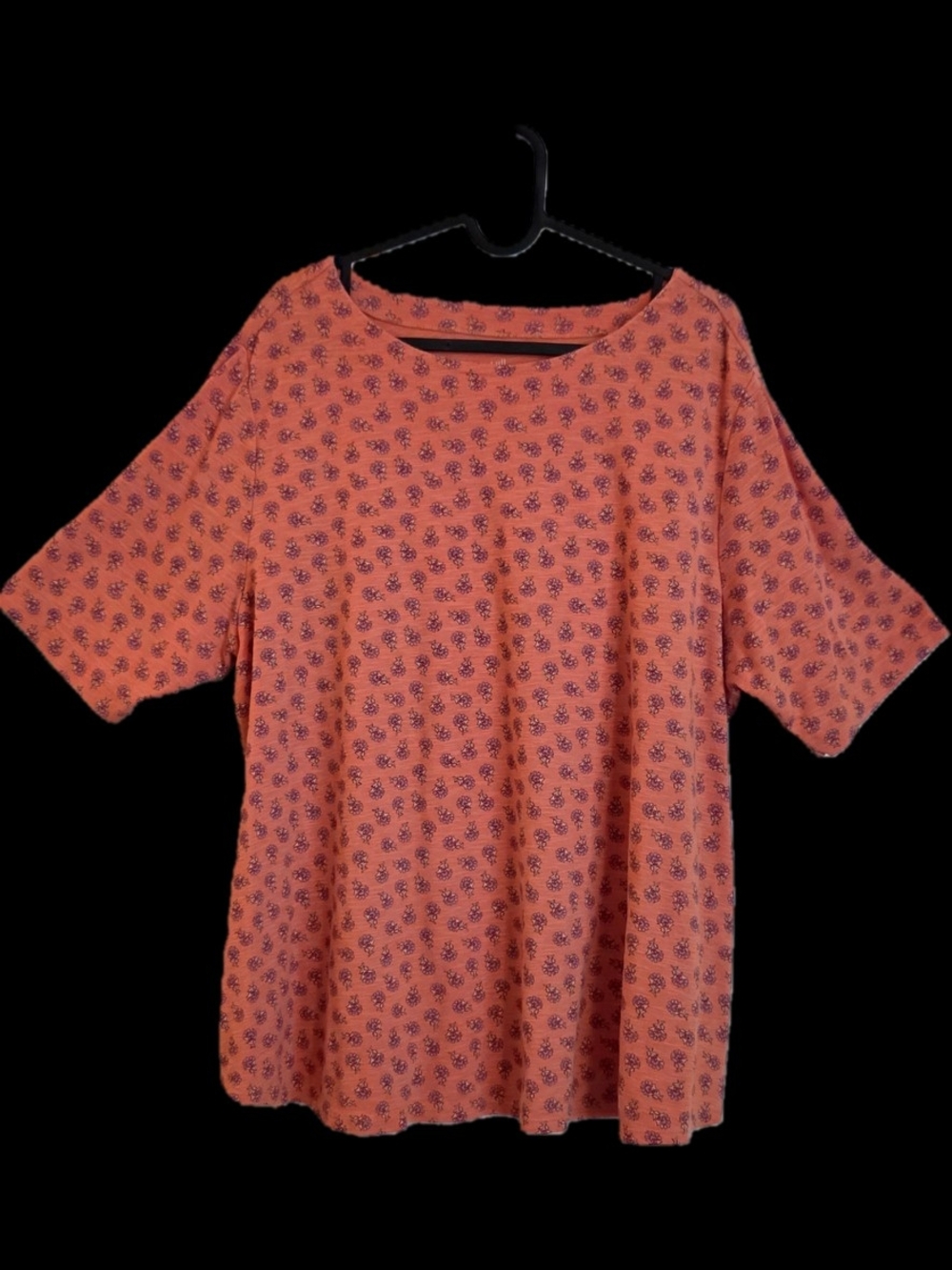 J. Jill Coral Printed Short Sleeve Tee